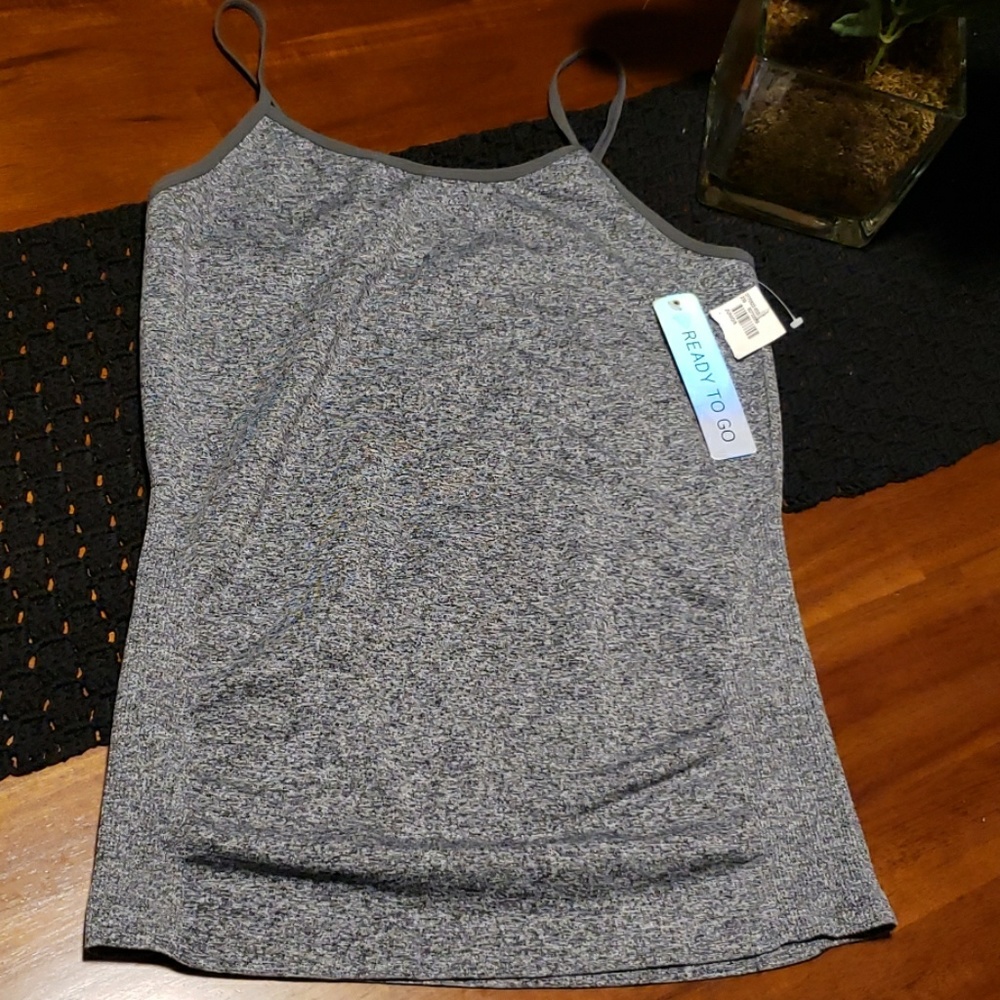 🆕️Womens Ready to Go Heather Dark Gray Halter Top S